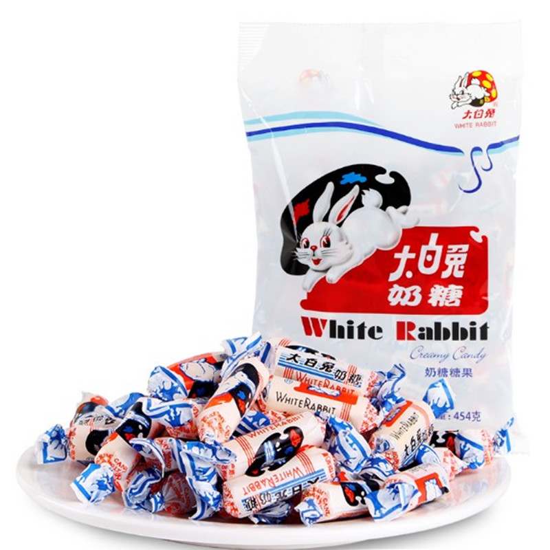冠生园大白兔奶糖454g/227g/话梅糖168g袋装80后怀旧儿童零食