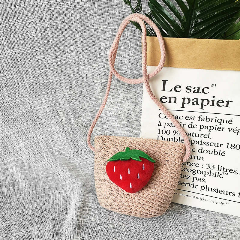 Straw Wallet Small Shoulder Bag, 14×12 cm, zipper cute crossbody pouch for men and women