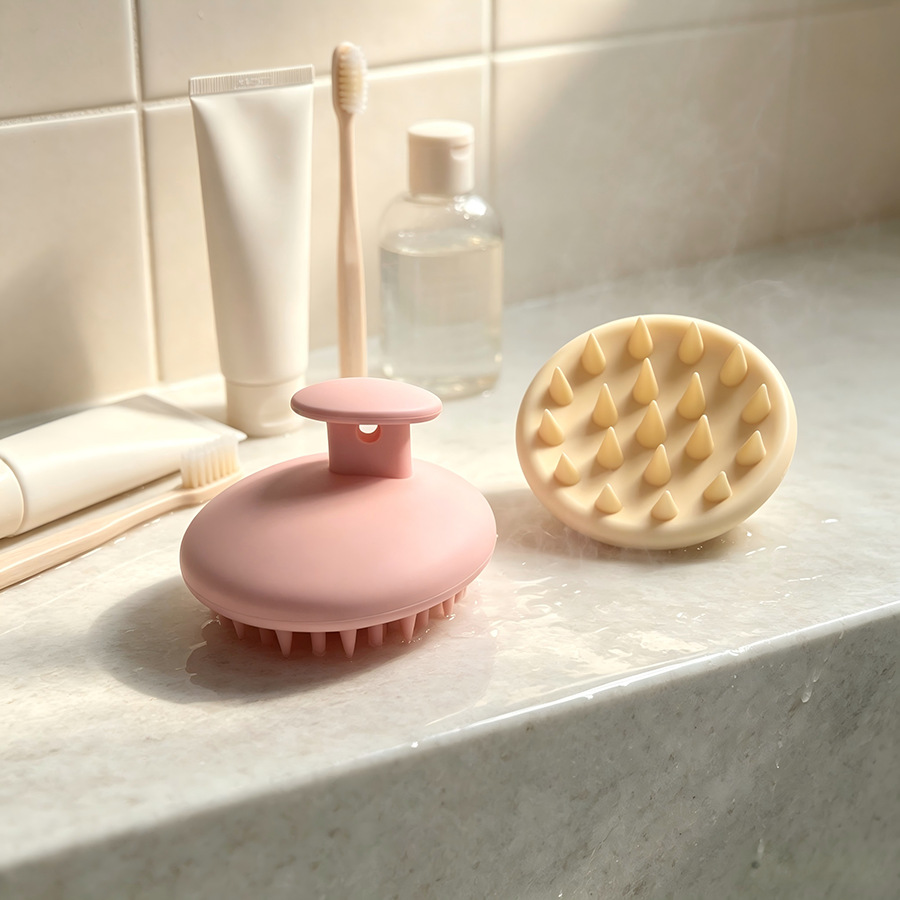 Silicone Scalp Massage Brush Head Cleaner Shampoo Comb Soft Baby Silicone Shampoo Brush Portable Hair Washing Tool