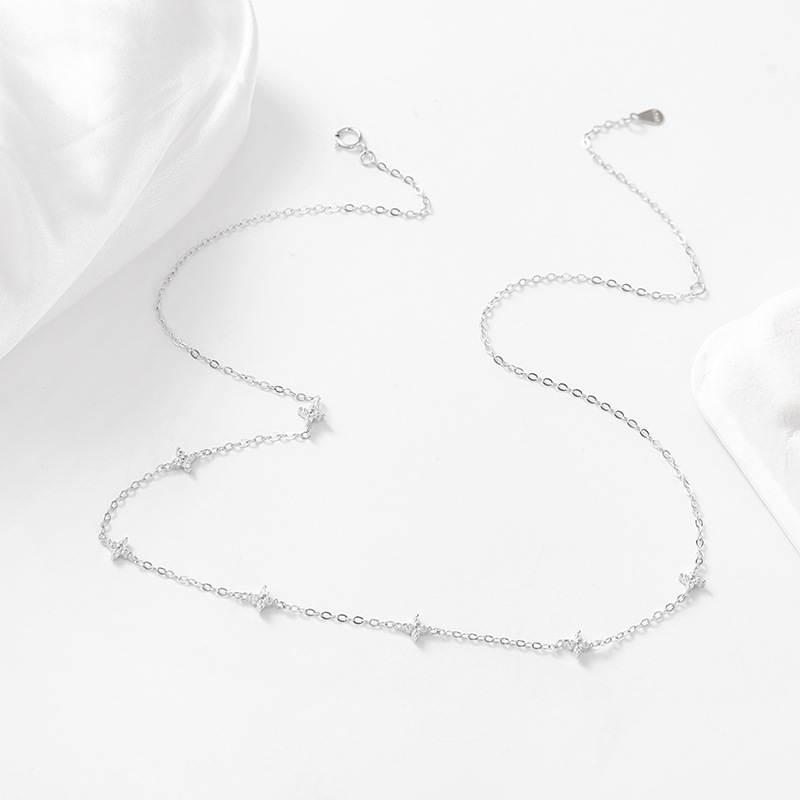 1 Piece 925 Sterling Silver Cross 925 Sterling Silver Cable Chain Necklace display picture 5