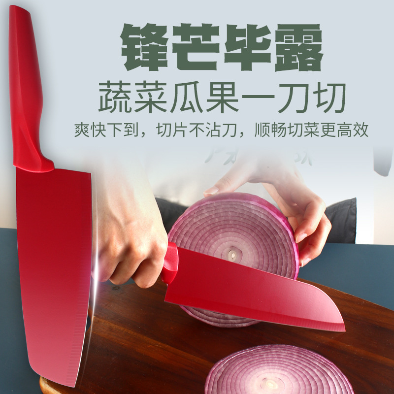 Cuchillo de cocina de cinco piezas conjunto de mango PP cuchillo de acero inoxidable cortadora de cuchillo de cocina con planador de melón combinación de cuchillo de regalo en stock