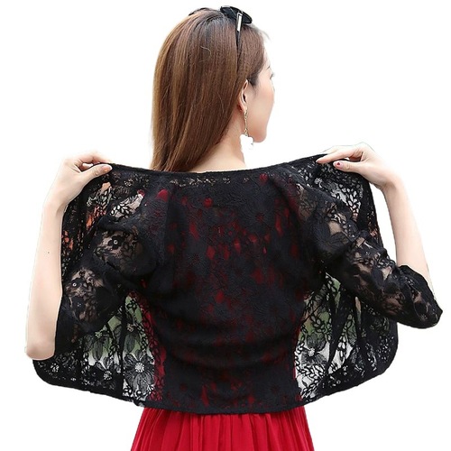Summer shawl for sun protection, women's petite shawl, figure-flattering air-conditioning shirt, short jacket paired with cheongsam-style skirts—perfect for layering.