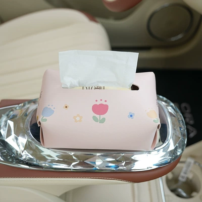 Leather Seat Hanging Multifunctional | Car tissue box/set