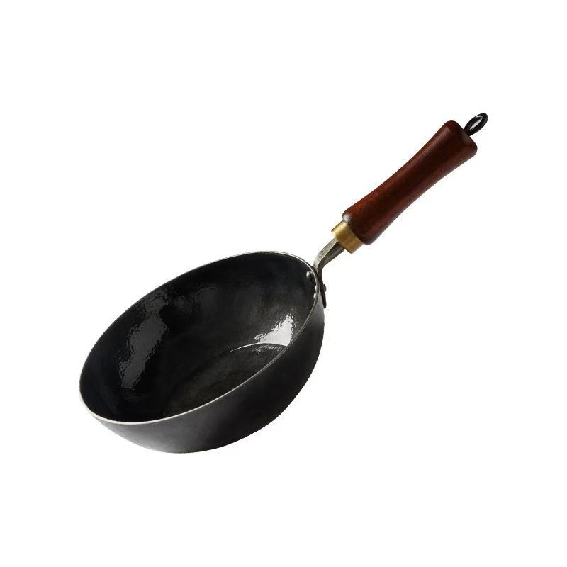 Zhangqiu Iron Pot Small Wok Baby Food Supplementary Pot Old-fashioned Iron Pot small size Wok Cooked Iron Small Iron Pot Small Milk Pot