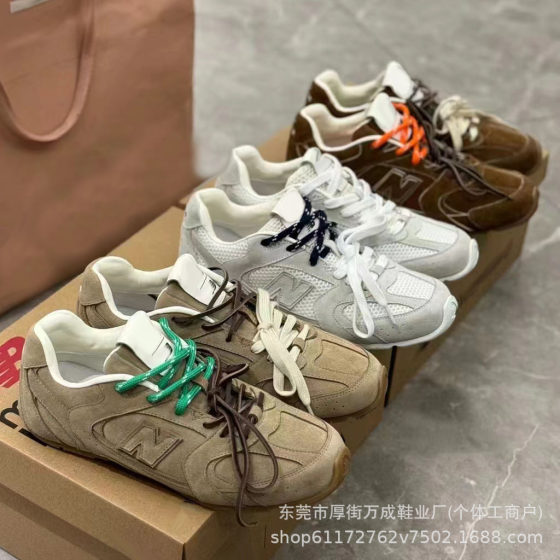 Pure original miu home joint nb530 retro fashion leather forrest gump shoes 2024 new sports casual shoes women dongguan