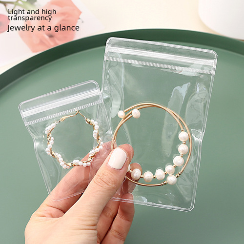 Anti-oxidation jewelry box earring stud necklace hand accessory box portable earring ring storage bag magic transparent