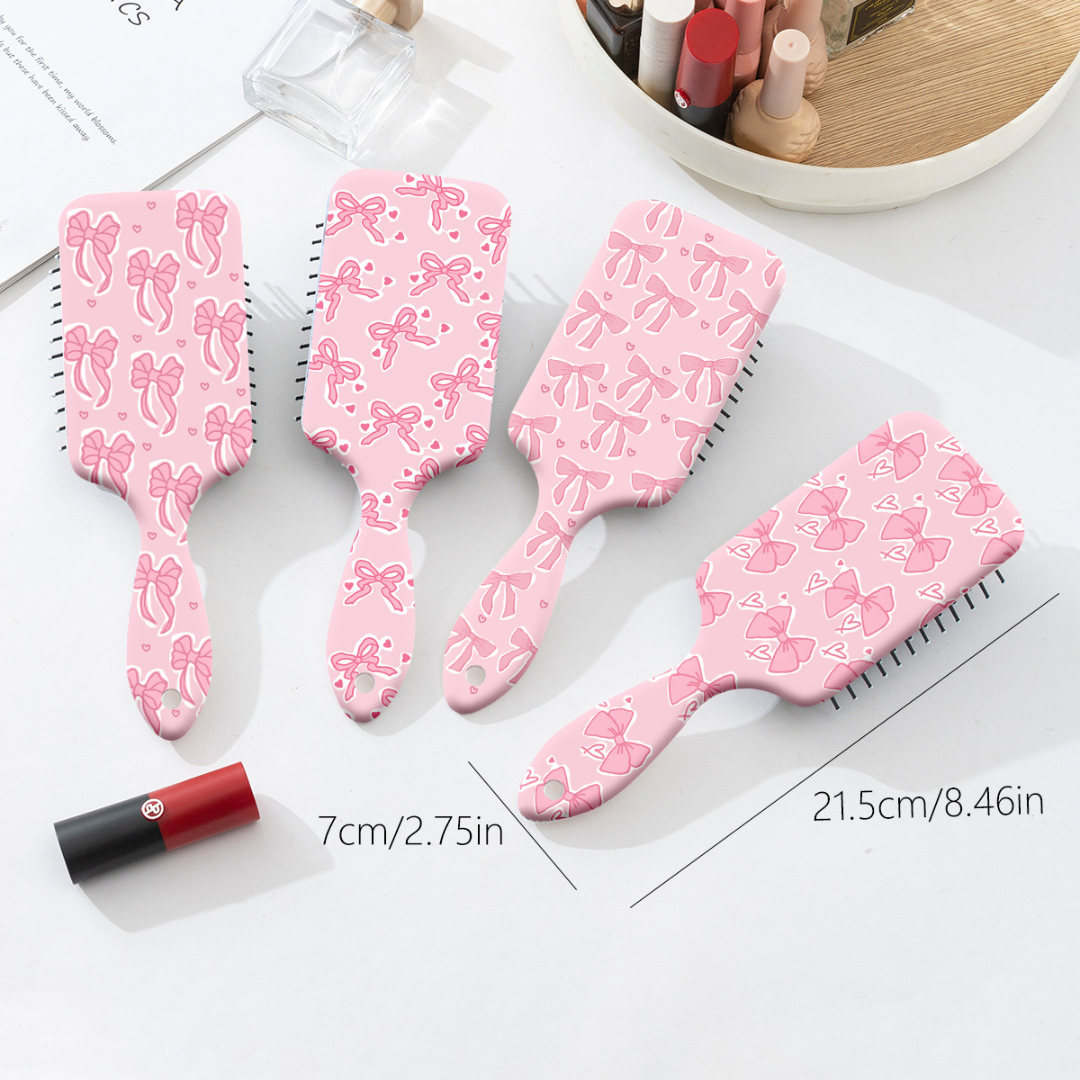 106g Weight Hair Comb Makeup Tools Types 1 Piece Quantity ABS Material Bow Knot Pattern Sweet Style Sweet Bow Knot ABS Hair Comb 1