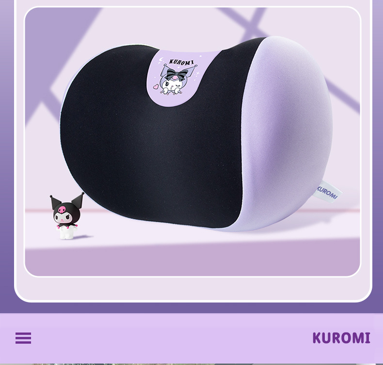 Car Headrest Lumbar Neck Pillow Memory Foam Car Seat Lumbar Pillow Four Seasons Universal Car Cartoon Pillow
