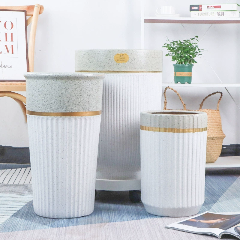 Скандинавская Современная высотная гостиная от пола до пола, очень большой керамический цветочный горшок, райская птица, сверкающая Квай, зеленая Роза, Фунг, дерево, Горшечное растение