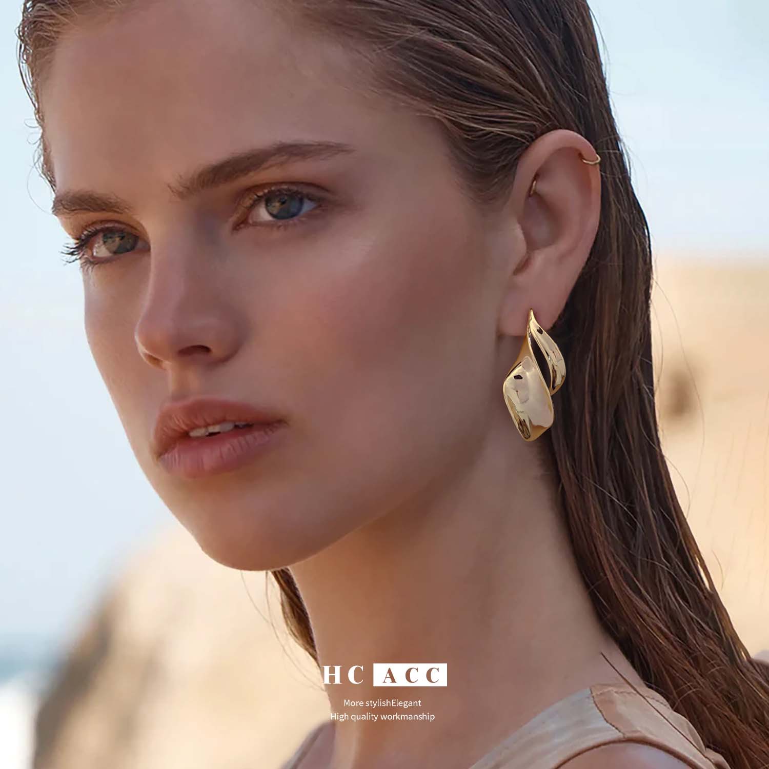 european-and-american-exaggerated-fashion-niche-irregular-design-atmospheric-high-sense-copper-plated-real-gold-womens-creative-gap-ear-jewelry