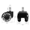 2-inch black transparent wheel [round nylon bracket] 11*22 (bulk)