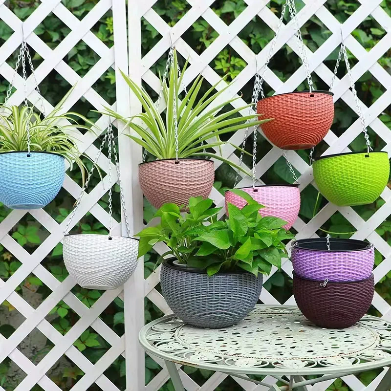 Подвесные кашпо, подвесные корзины, подвесные зеленые растения, суккуленты, паутинообразные растения, подвесные цветочные горшки, самополивающиеся утолщенные пластиковые оптовые горшки для бонсай