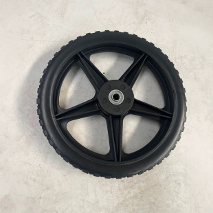 Factory direct sales 12-inch PVC wheel plastic wheel cleaning machine wheelchair universal wheel micro-tiller solid tire