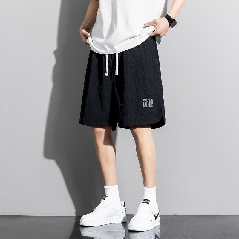 百搭短裤男士夏季薄款裤子夏天沙滩裤衩运动简约宽松休闲五分裤子|undefined