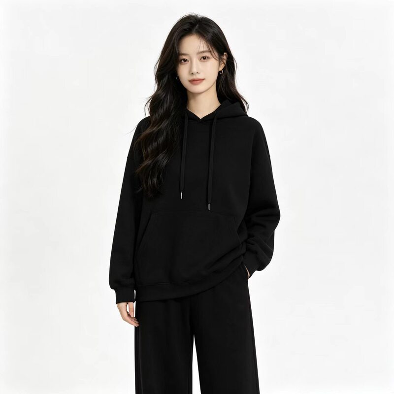 2026 New Foreign Trade Hot-Selling Autumn and Winter American-Style Sports Hooded Sweatshirt with Logo Tag, Loose Fit, Unisex Casual