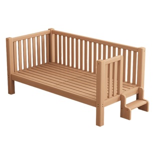 Beech children's bed splicing bed baby solid wood bed with guardrail bedside widened single bed baby widened flat bed