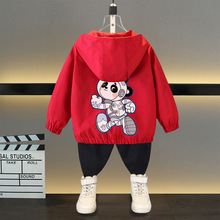 童装男童外套风衣春秋款2025新款儿童夹克男孩冲锋衣大童上衣春装