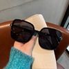 Big white sunglasses, sun protection cream, Korean style, new collection, internet celebrity, fitted, UF-protection