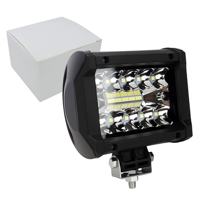 Cross-border LED car lamp three-eye 20LED external 4-inch work lamp off-road vehicle auxiliary maintenance modified spotlight (İşçi projektorları) - white-light-plastic-type-20-lights