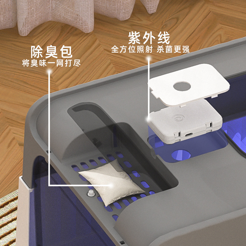 Gran cuenca de arena para gatos totalmente cerrada anti-derrames fáciles de limpiar inodoro para gatos entrega cajón de arena para gatos orina para gatos cuenca de pala fábrica en stock