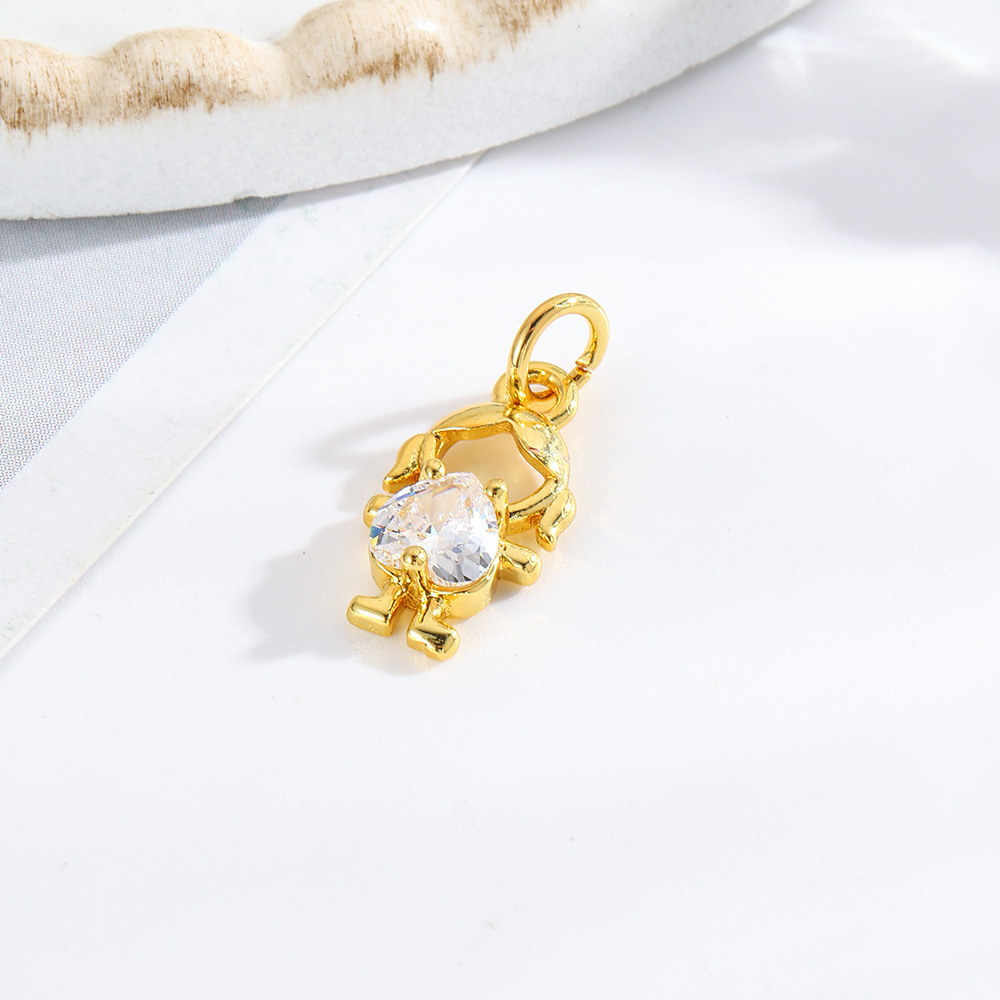 2g Weight Pendant Jewelry Making Type 8*18mm Jewelry Making Size Zircon Inlay Material DIY Jewelry Accessories Classification 1 Piece Quantity Copper Material Human Pattern Polished Finish Inlay Design Shiny, IG Style Style 1 Piece 8*18mm Copper Zircon Human Polished Pendant 43