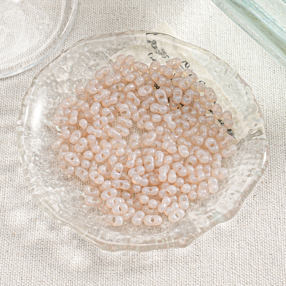 【400 piezas 2 botellas】Cuentas Xiaozi, cuentas sueltas, cuentas para pulseras, material para cuentas, cuentas espaciadoras de 3 mm, accesorios para cadena de teléfono DIY