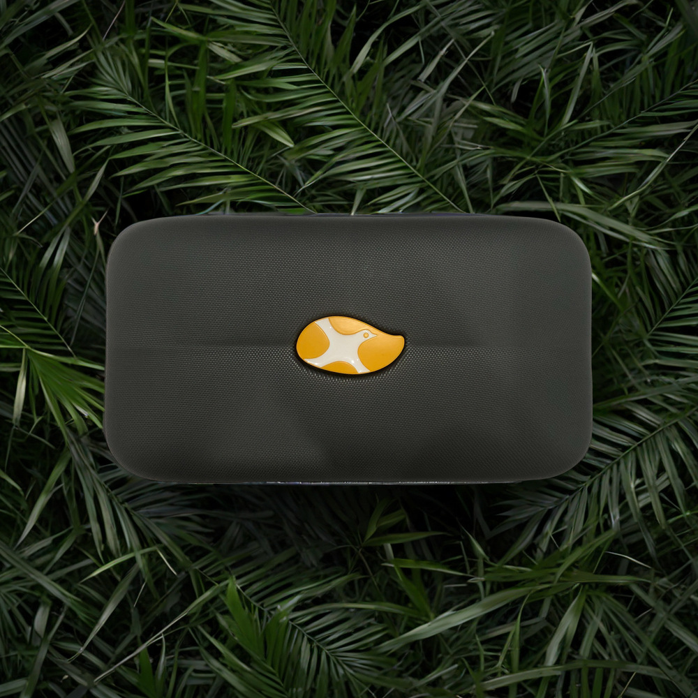Túi đựng mỹ phẩm khung nhôm 8 inch, túi cầm tay vỏ cứng PC đeo chéo, túi vuông nhỏ đeo vai tiện dụng — Màu đen