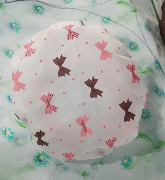 Shower cap wholesale suitable for beauty salon Khan steam room family hair care reusable printed shower cap for easy storage