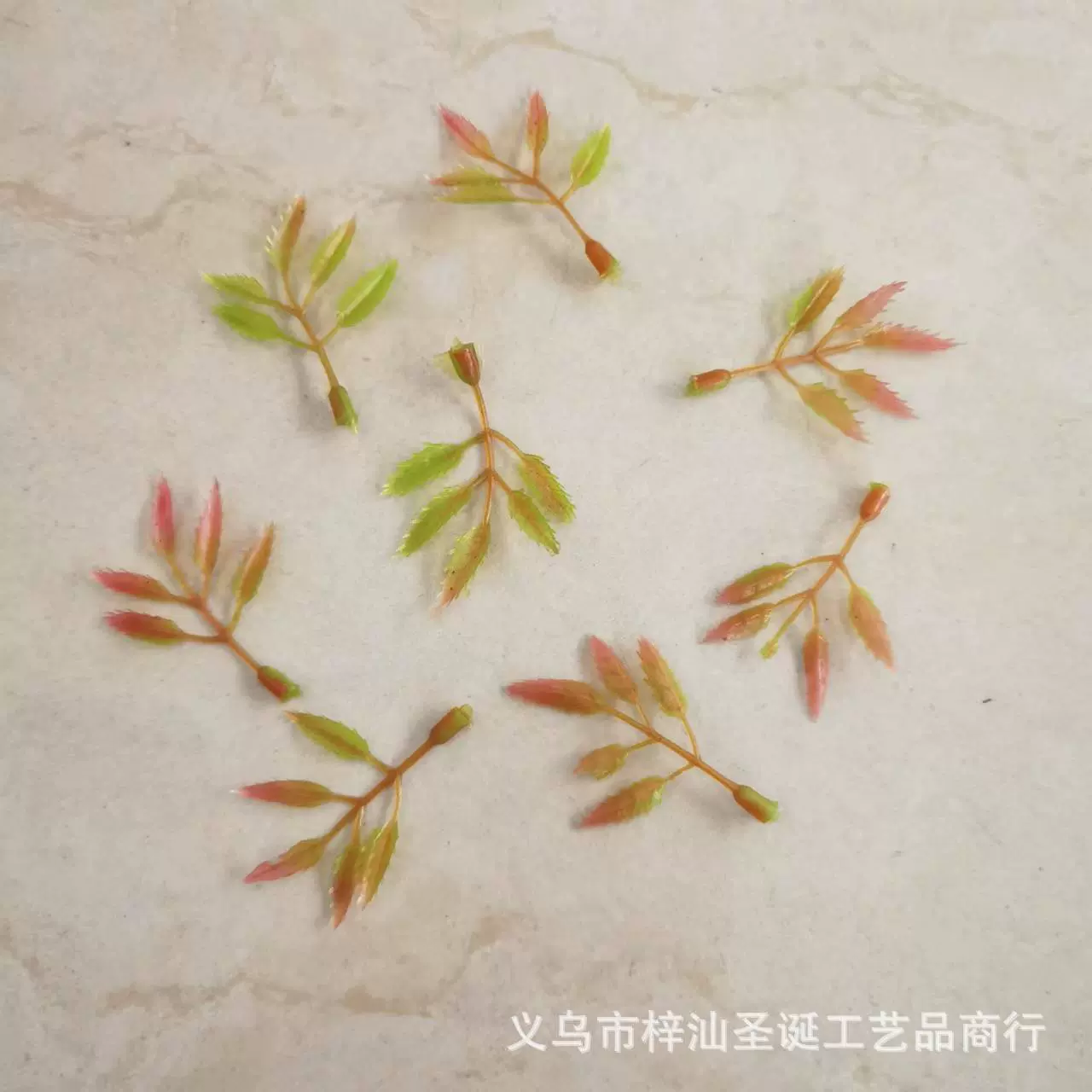 仿真植物单片叶水草 仿真玫瑰花塑料叶子 工艺品装饰叶片配件批发