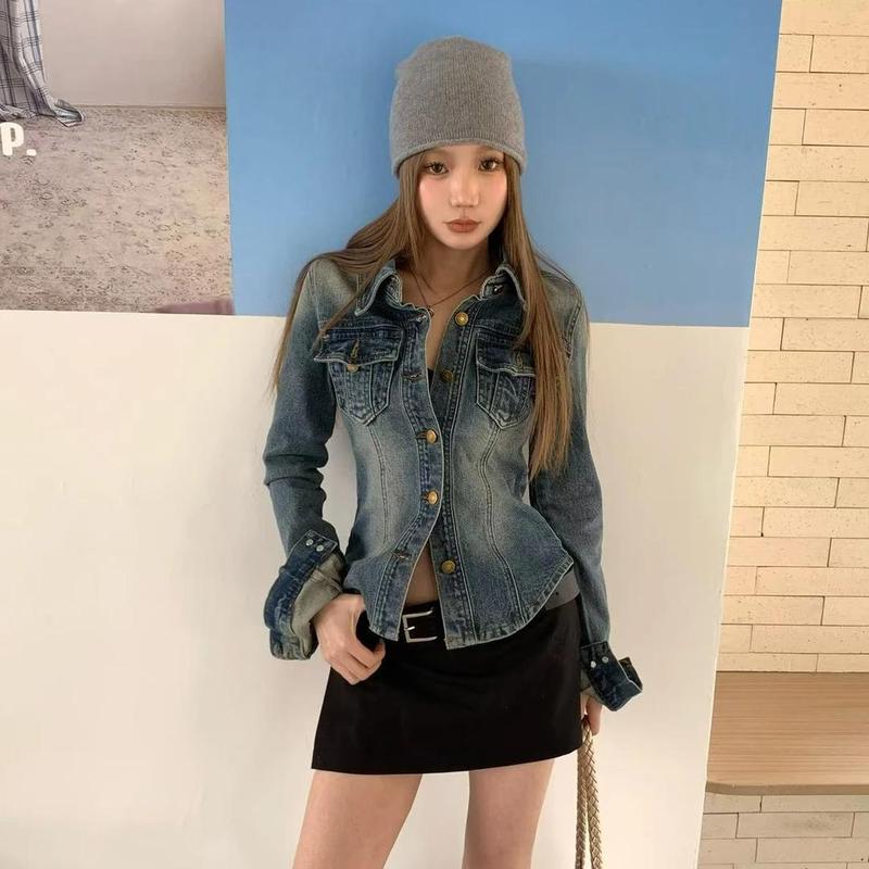 兔子乖乖  番茄妹妹Tomatosister春款2025复古休闲牛仔wait美式水|undefined