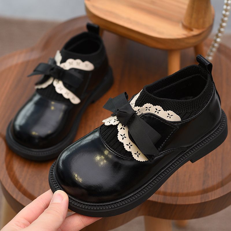 Girls' Shoes, Fashionable Kidsren's Small Leather Shoes, Girls' Princess Shoes, 2025 Spring & Fall New Kidsren's Shoes, Student Soft-Soled Shoes