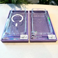 适用iPhone17promax星空闪粉手机壳苹果17透明magsafe磁吸保护套