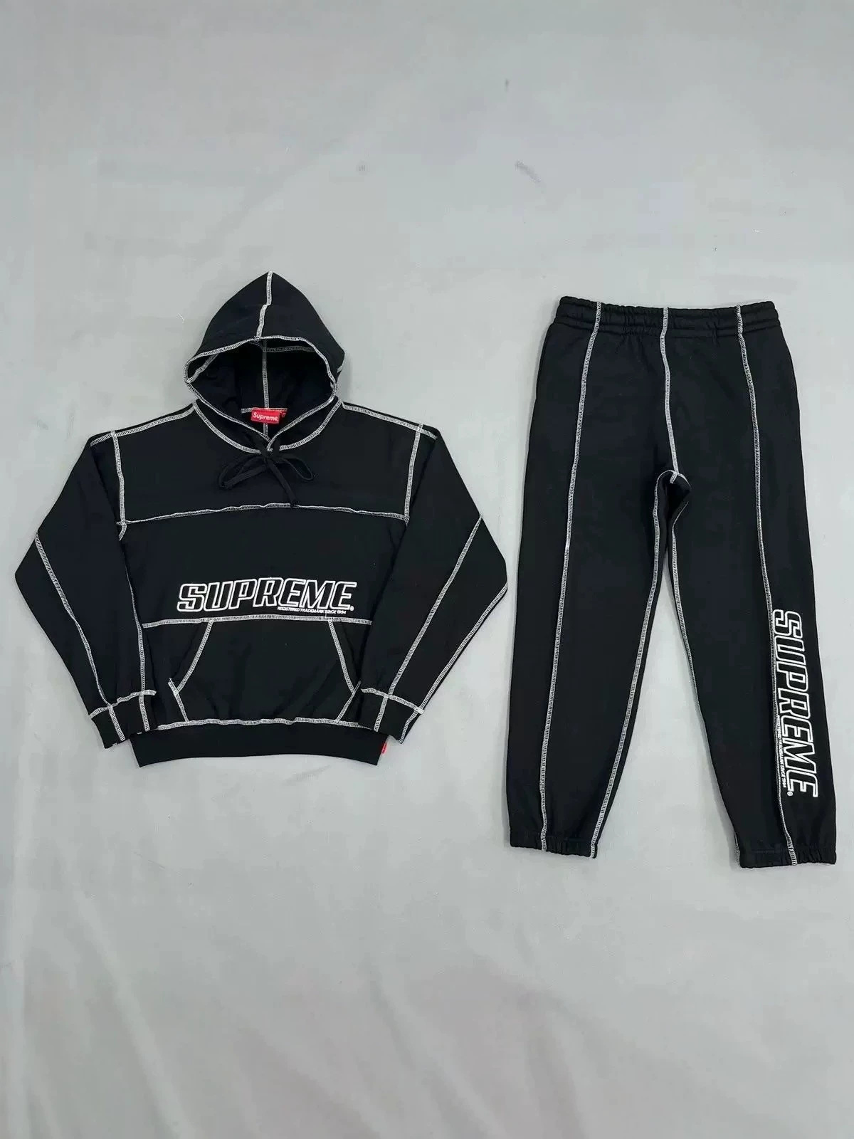 Cross-border Sup Tracksuit trendy sportswear suit jacket+pants assault jacket sweatshirt jacket 4