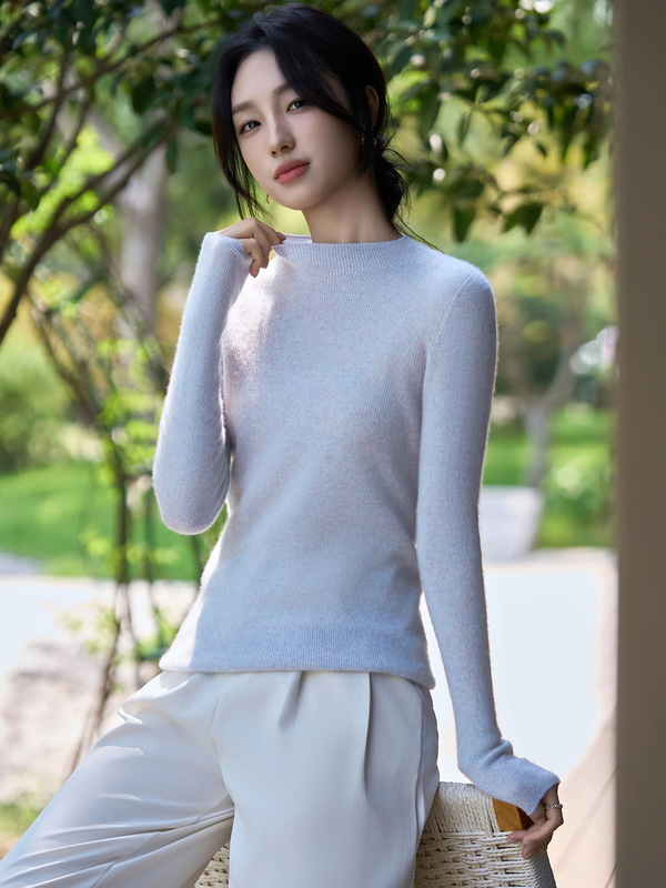 一线成衣无缝圆领内搭毛衣女超细精纺羊毛打底衫早秋长短袖针织衫|undefined