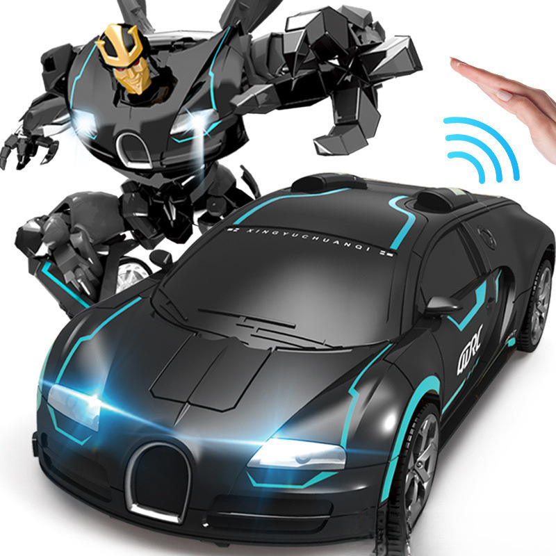 网红4DRC儿童男孩玩具车电动遥控汽车变形手势感应金刚机器人专用