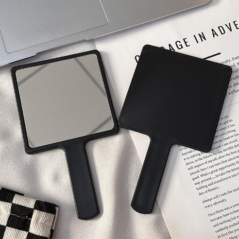 사각 검정색 휴대용 거울