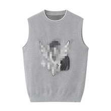 现货 2026春夏女新款卡通提花圆领无袖百搭针织衫马甲3K2EE55