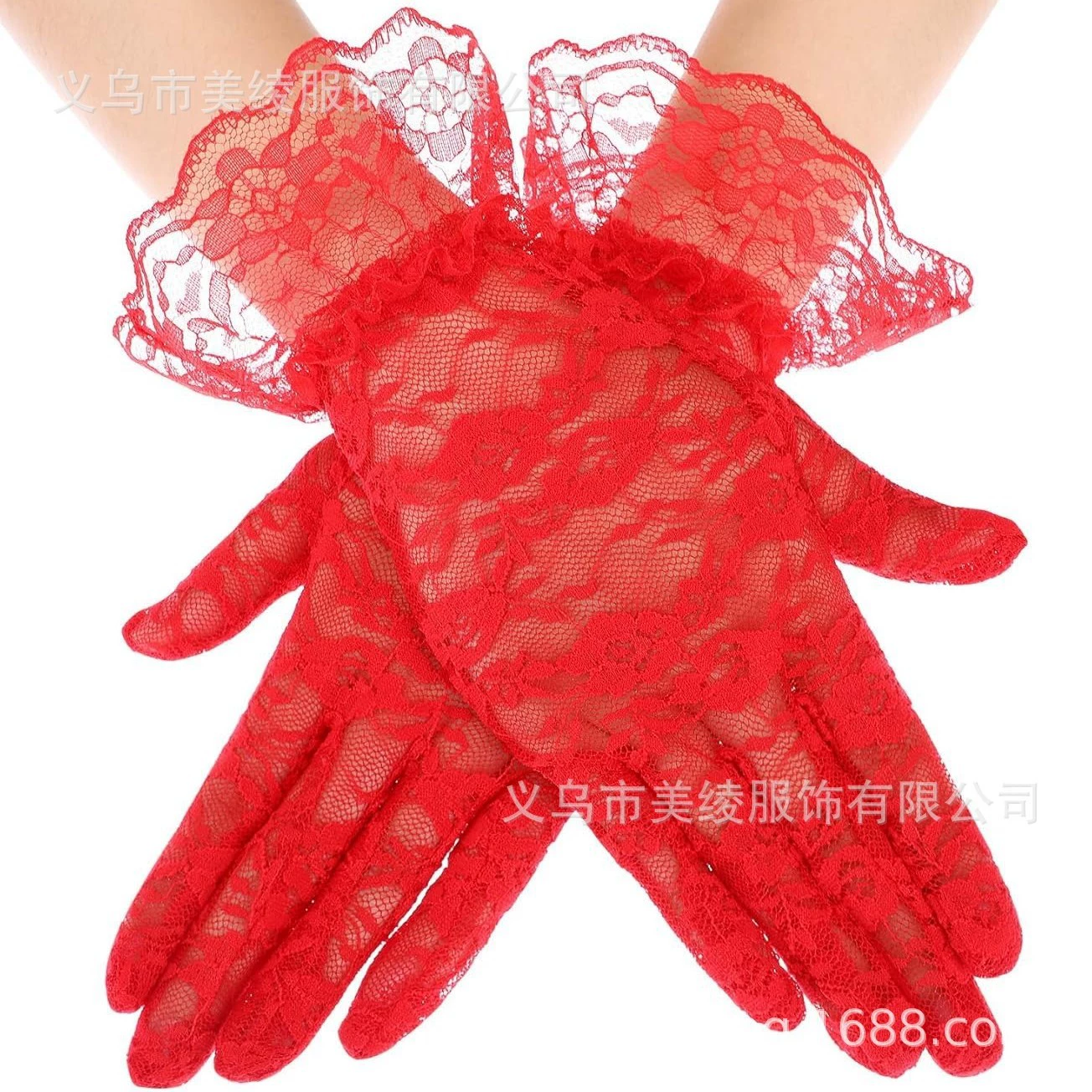 Летние дышащие короткие sexy перчатки, кружевное платье