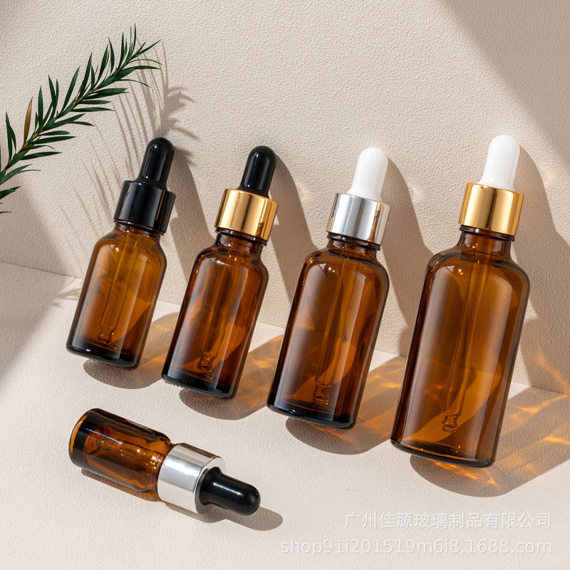 现货5ml-100ml棕色滴管瓶 30ml原液调配瓶 10ml茶色精油瓶 分装瓶|undefined