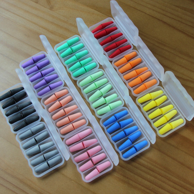 メーカーの卸売りの箱の中の防音のゆっくりと耳栓を弾きます。騒音を防ぐ睡眠学習耳栓航空耳栓は色を指定します。|undefined