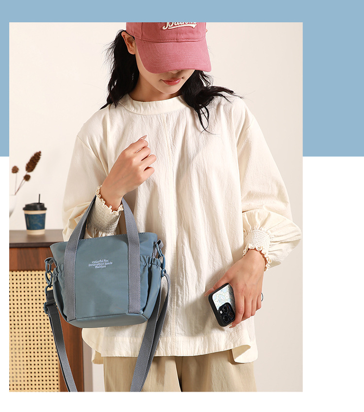 Colorful Fox's new water-resistant small cabbage blue outdoor crossbody bag, commuter single-shoulder women's bag, mini handbag undefined