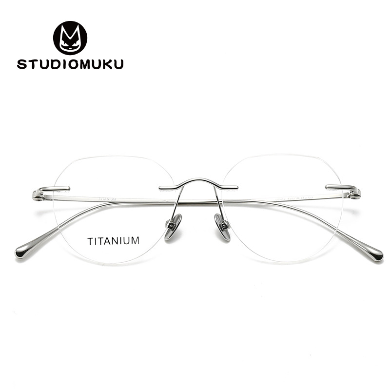 Gafas de madera STUDIOMUKU Gafas sin montura que los jóvenes contemporáneos adoran tanto a hombres como a mujeres