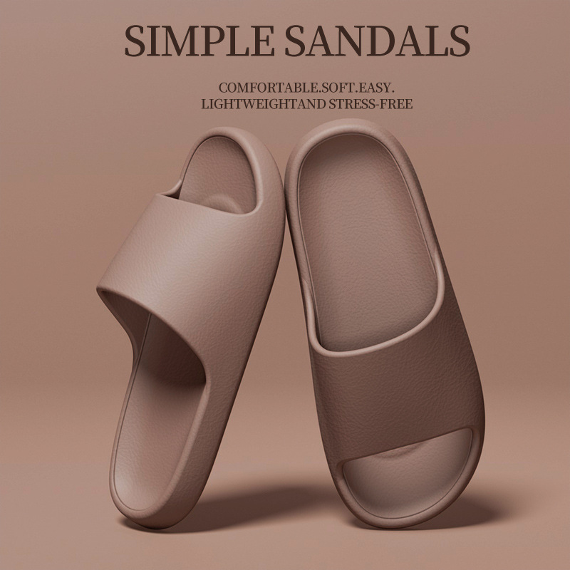 2309 가죽 질감 샌들 커피 컬러