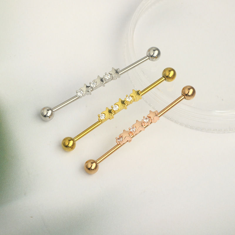 Labret piercing jewelry detail image