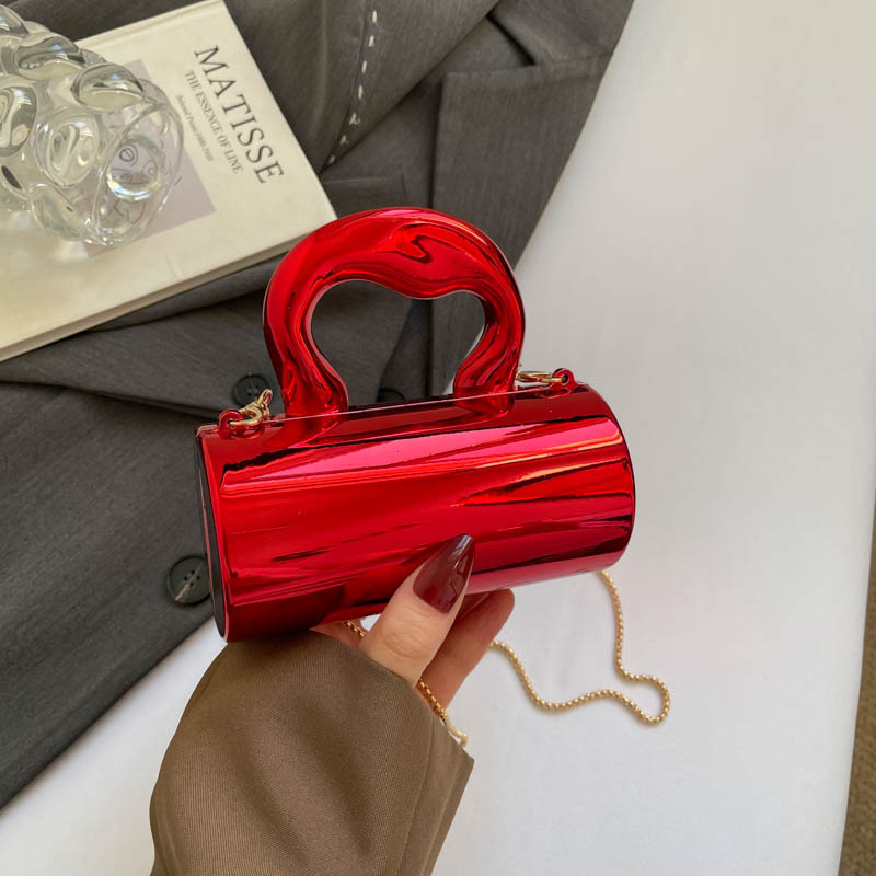 Elegante borsa a tracolla in acrilico per donna a cilindro_voghion.com