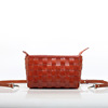 Fashionable leather woven genuine retro one-shoulder bag, genuine leather