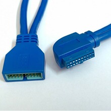 TEKX主板USB3.0连接线20P延长线公对母网络线拓展线AF3.0带螺丝