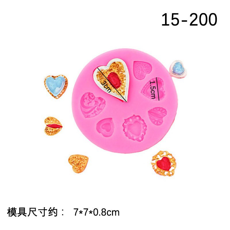 Molde de silicona de joyería clásica, decoración de pastel de fondant de cuentas talladas retro, molde de herramienta de horneado de chocolate de bricolaje