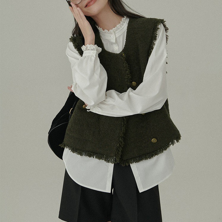 [바로크 장미셔츠] 프랑스 낭만적인 분위기 셔츠 여성