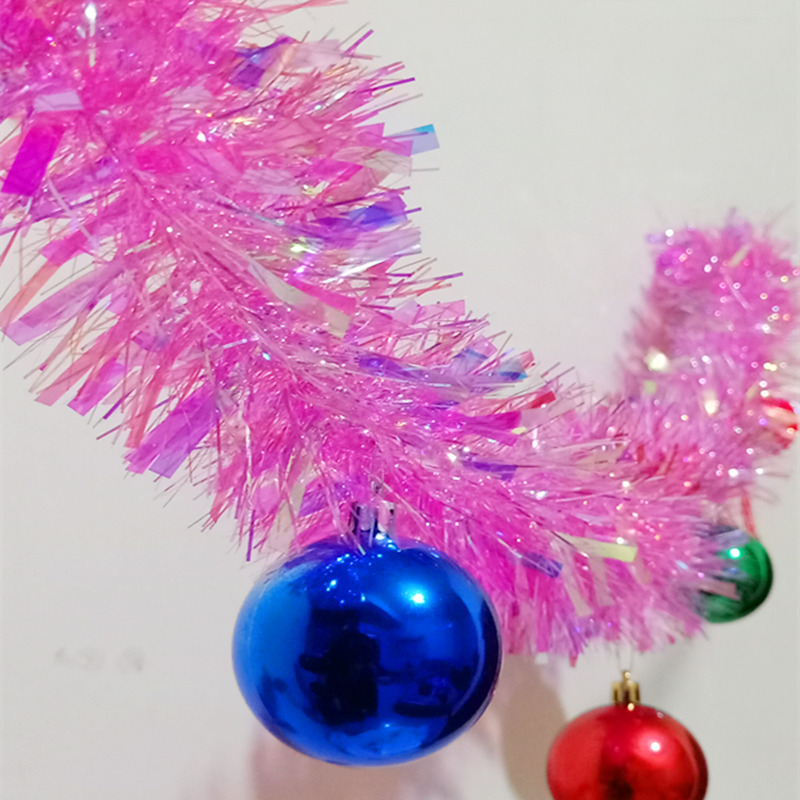 Ventas directas de la fábrica 2 m 9cm rayas de lana de colores rayas de colores iris de navidad de la boda decoración de vacaciones guirnalda accesorios de la joyería